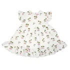 Sukienka dziewczęca z krótkim rękawem, biała, Nicol