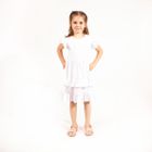 Sukienka dziewczęca z krótkim rękawem, biała, Nicol