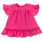 Sukienka dziewczęca z krótkim rękawem, różowa, Eevi