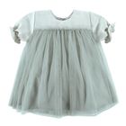 Sukienka dziewczęca z krótkim rękawem, zielona, Eevi