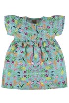 Sukienka dziewczęca z krótkim rękawem, zielona, Up Baby