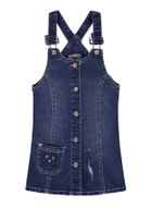 Sukienka ogrodniczka jeansowa dziewczęca, denim, Kanz