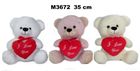 Sun-Day, maskotka, miś z sercem, I Love you, 35 cm