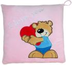 Sun-Day, poduszka, I Love You, miś z serduszkiem, różowa