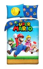 Super Mario, 2-częściowy komplet pościeli z mikrofibry, 140-200 cm