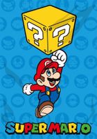 Super Mario, koc z polaru, niebieski, 100-140 cm