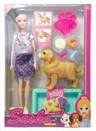 Swede, lalka w ciąży, zestaw figurką pieska, 1 szt.