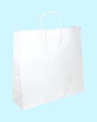 Swede, torba papierowa, biała, 41-40-14 cm