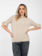 Sweter damski, beżowy, Italy Moda