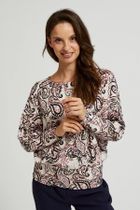 Sweter damski, beżowy, Moodo