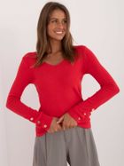 Sweter damski, czerwony, Italy Moda