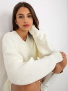 Sweter damski, ecru, Rue Paris