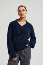 Sweter damski, granatowy, Moodo
