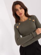 Sweter damski, khaki, P-M