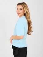 Sweter damski, oversize, niebieski, Italy Moda