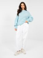 Sweter damski, oversize, niebieski, Italy Moda