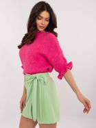 Sweter damski, oversize, różowy, Italy Moda
