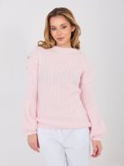 Sweter damski, oversize, różowy, Italy Moda
