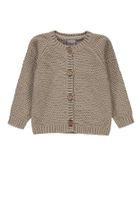 Sweter dziewczęcy, rozpinany, beżowy, Kanz