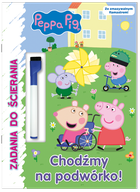 Świnka Peppa. Chodźmy na podwórko! Zadania do ścierania