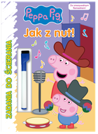 Świnka Peppa. Zadania do ścierania. Jak z nut