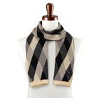 Szalik męski, beżowo-czarny, Peterson