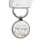 Szaron, brelok metalowy, srebrny, Z całego serca