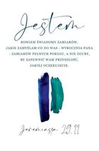 Szaron, kartka okolicznościowa, Jestem bowiem świadomy