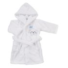 Szlafrok dziewczęcy z kapturem, biały, Eevi
