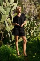 Szorty damskie, czarne, Moodo