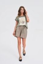 Szorty damskie, khaki, Moodo