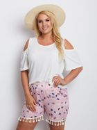 Szorty damskie, różowe, plus size, Factory Price
