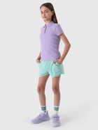 Szorty dziewczęce, turkusowe, 4F