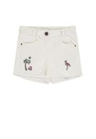 Szorty jeansowe dziewczęce, białe, Tom Tailor