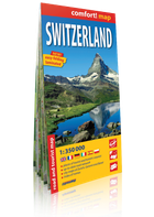 Szwajcaria (Switzerland). Laminowana mapa samochodowo-turystyczna 1:350 000