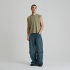 T-shirt bez rękawów khaki NOWEAR