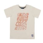 T-shirt chłopięcy, beżowy, Kanz