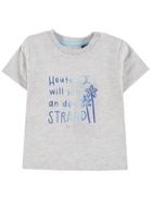 T-shirt chłopięcy, beżowy, Tom Tailor