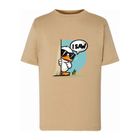 T-shirt chłopięcy, beżowy, Tup Tup