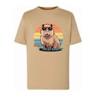 T-shirt chłopięcy, beżowy, Tup Tup