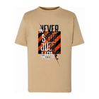 T-shirt chłopięcy, beżowy, Tup Tup