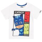 T-shirt chłopięcy, Kotboy, Pidżamersi, biały