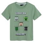 T-shirt chłopięcy, zielony, Minecraft