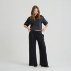 T-shirt crop boxy z bawełny czesanej NOWEAR