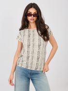 T-shirt damski, beżowy, Sublevel