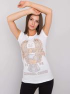 T-shirt damski, biały, Ex Moda