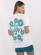 T-shirt damski, biały, Sublevel