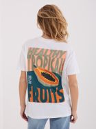 T-shirt damski, biały, Sublevel