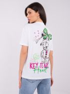 T-shirt damski, biały, Sublevel