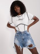 T-shirt damski, biały, Vinceotto